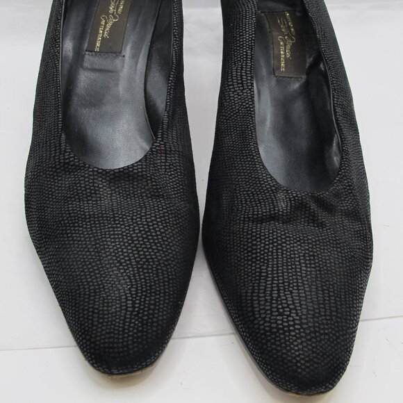 Sesto Meucci black 2 inch heels with lizard pattern  8.5N - Picture 4 of 6